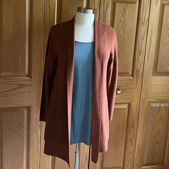 EILEEN FISHER - No-Close Fine Merino Links Long Cardigan -- NEW with Tag - Picture 8 of 13